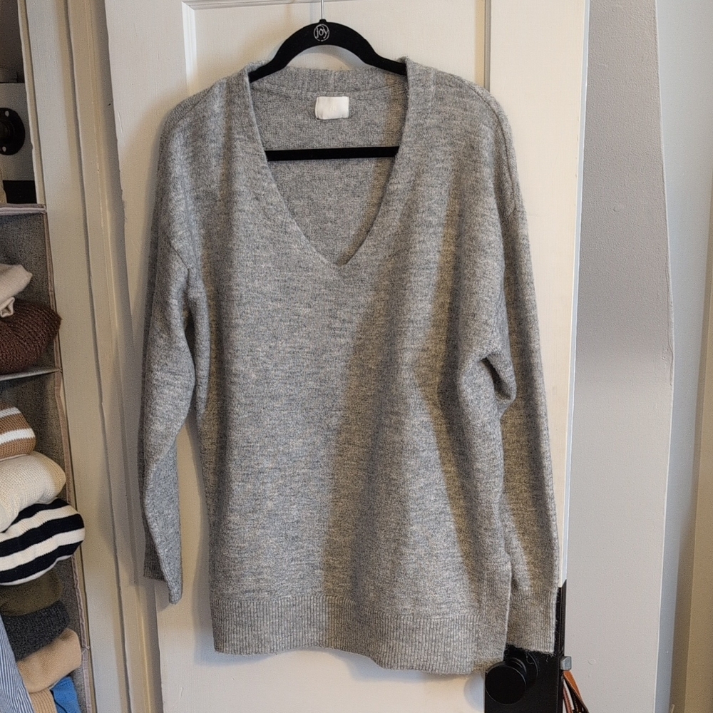 H&M Oversized Wool Blend V Neck Sweater